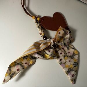 Brown Heart Bag Charm New